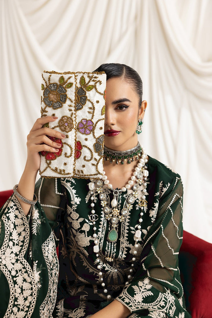 Alizeh | Formals Collection | Clara B (GREEN) - Pakistani Clothes - Hoorain Designer Wear