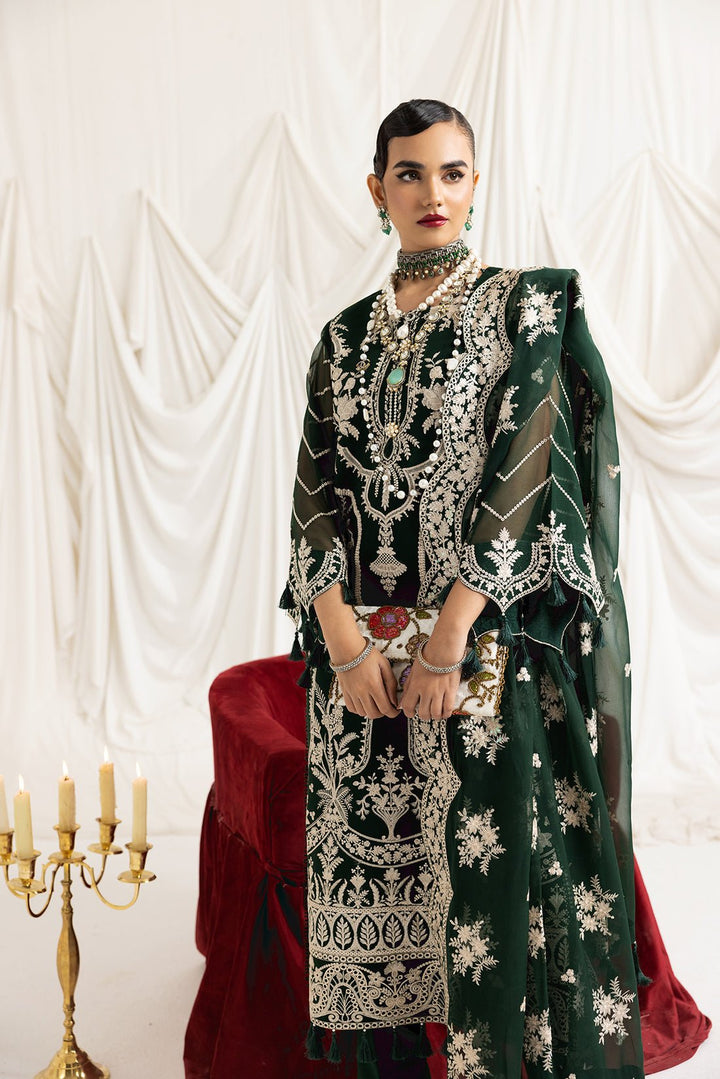 Alizeh | Formals Collection | Clara B (GREEN) - Pakistani Clothes - Hoorain Designer Wear