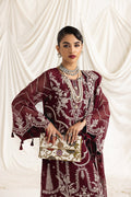 Alizeh | Formals Collection | Clara C (MAROON) - Pakistani Clothes - Hoorain Designer Wear