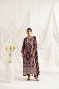 Alizeh | Formals Collection | Clara C (MAROON) - Pakistani Clothes - Hoorain Designer Wear