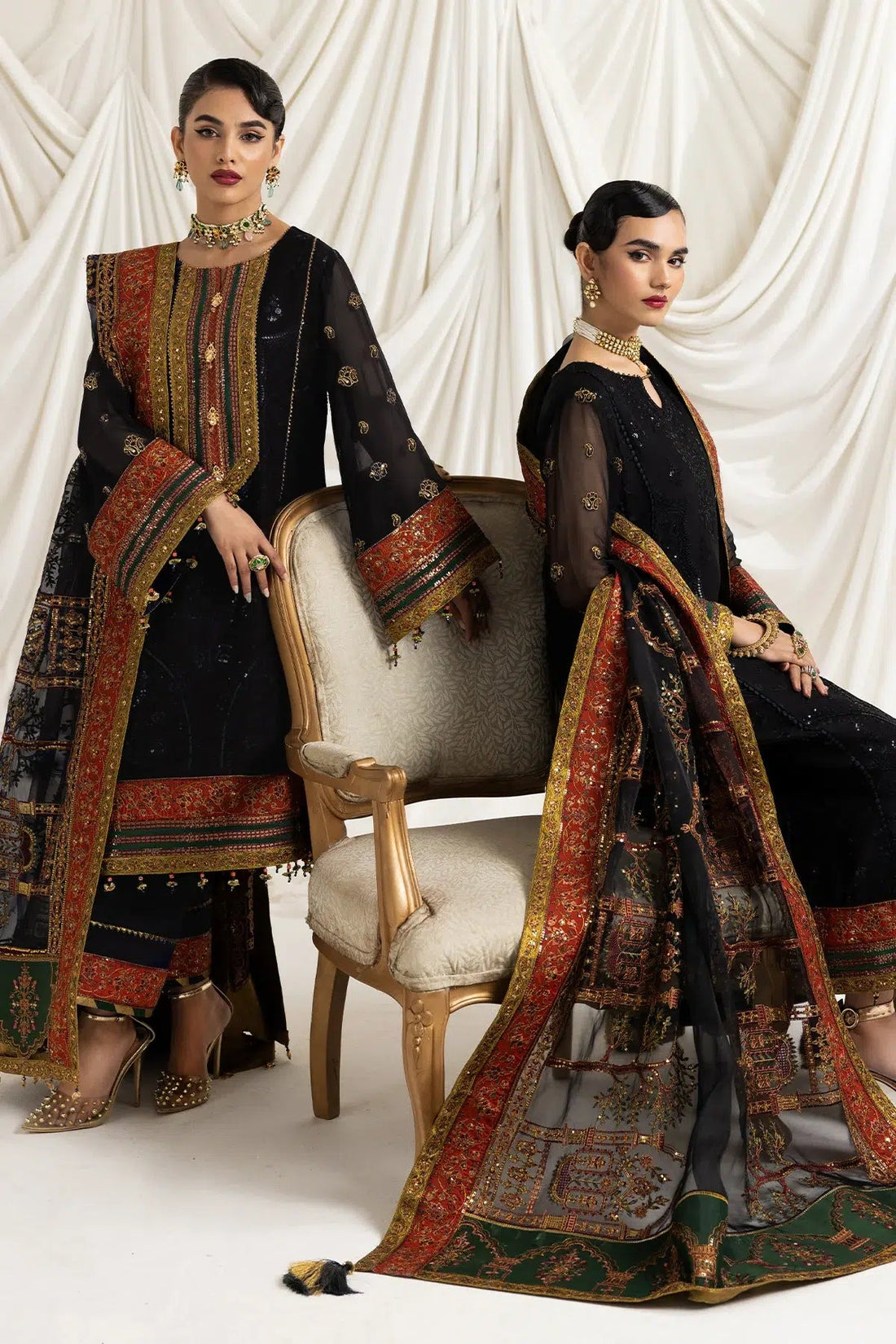 Alizeh | Formals Collection | Mehlika B (BLACK) - Pakistani Clothes - Hoorain Designer Wear