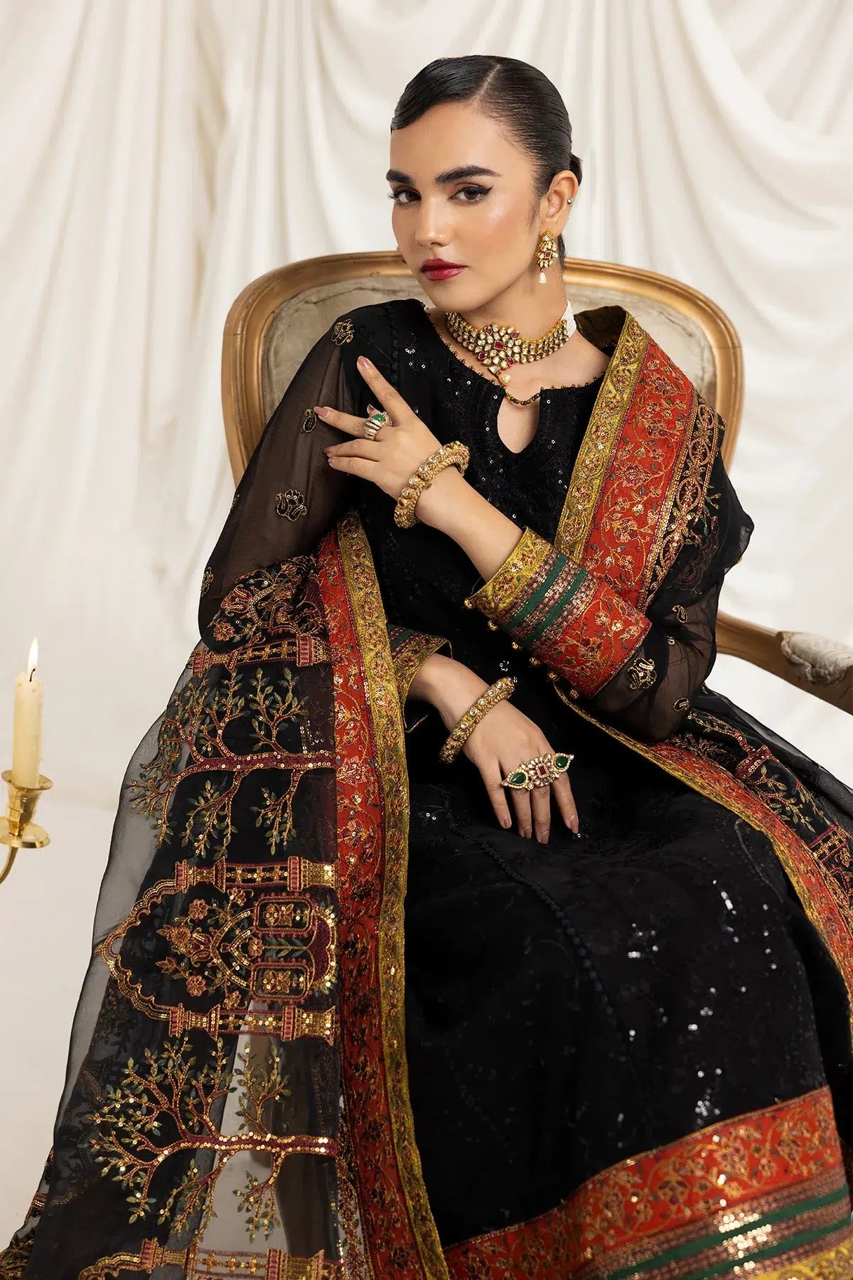 Alizeh | Formals Collection | Mehlika B (BLACK) - Pakistani Clothes - Hoorain Designer Wear