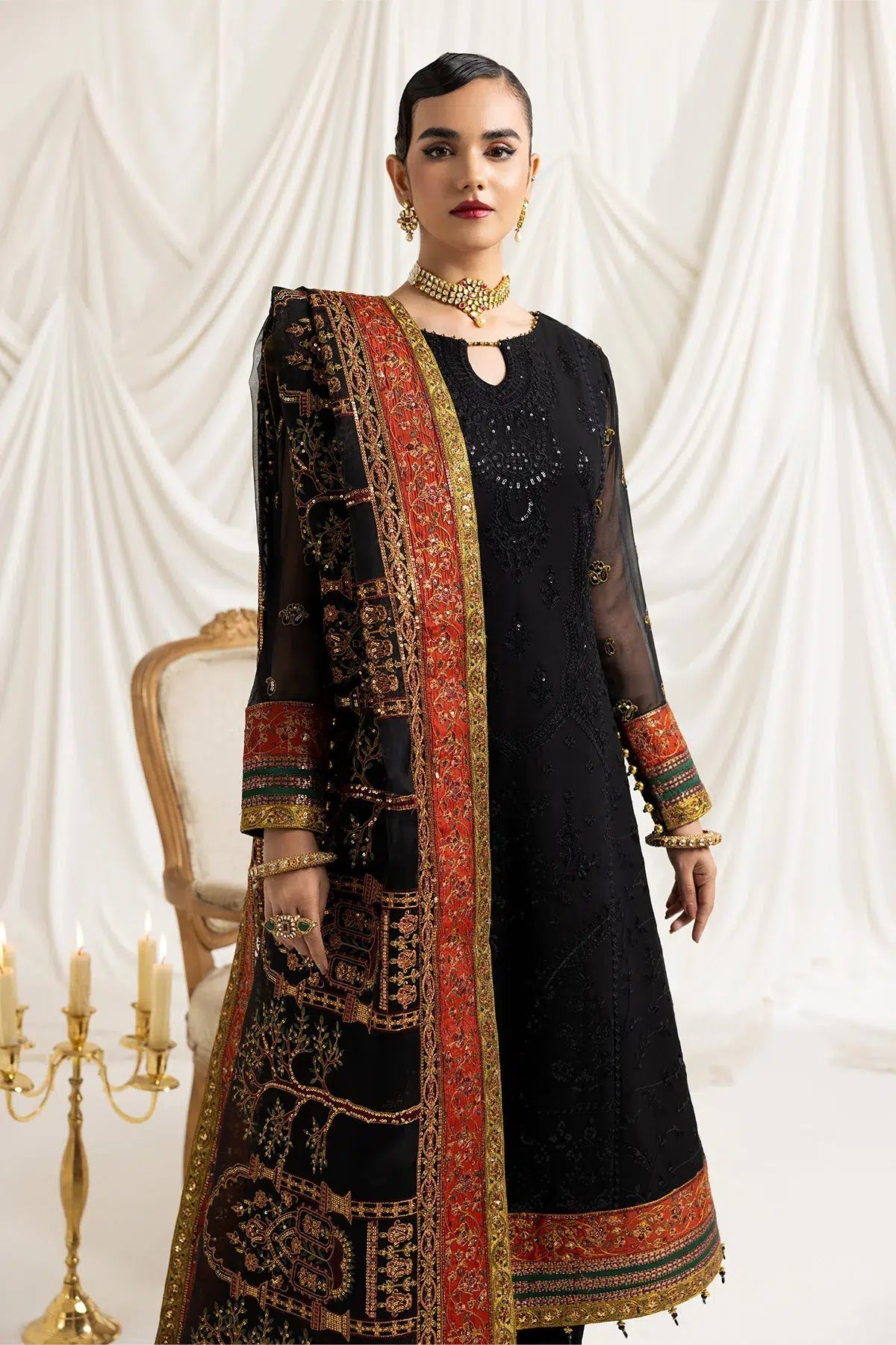 Alizeh | Formals Collection | Mehlika B (BLACK) - Pakistani Clothes - Hoorain Designer Wear