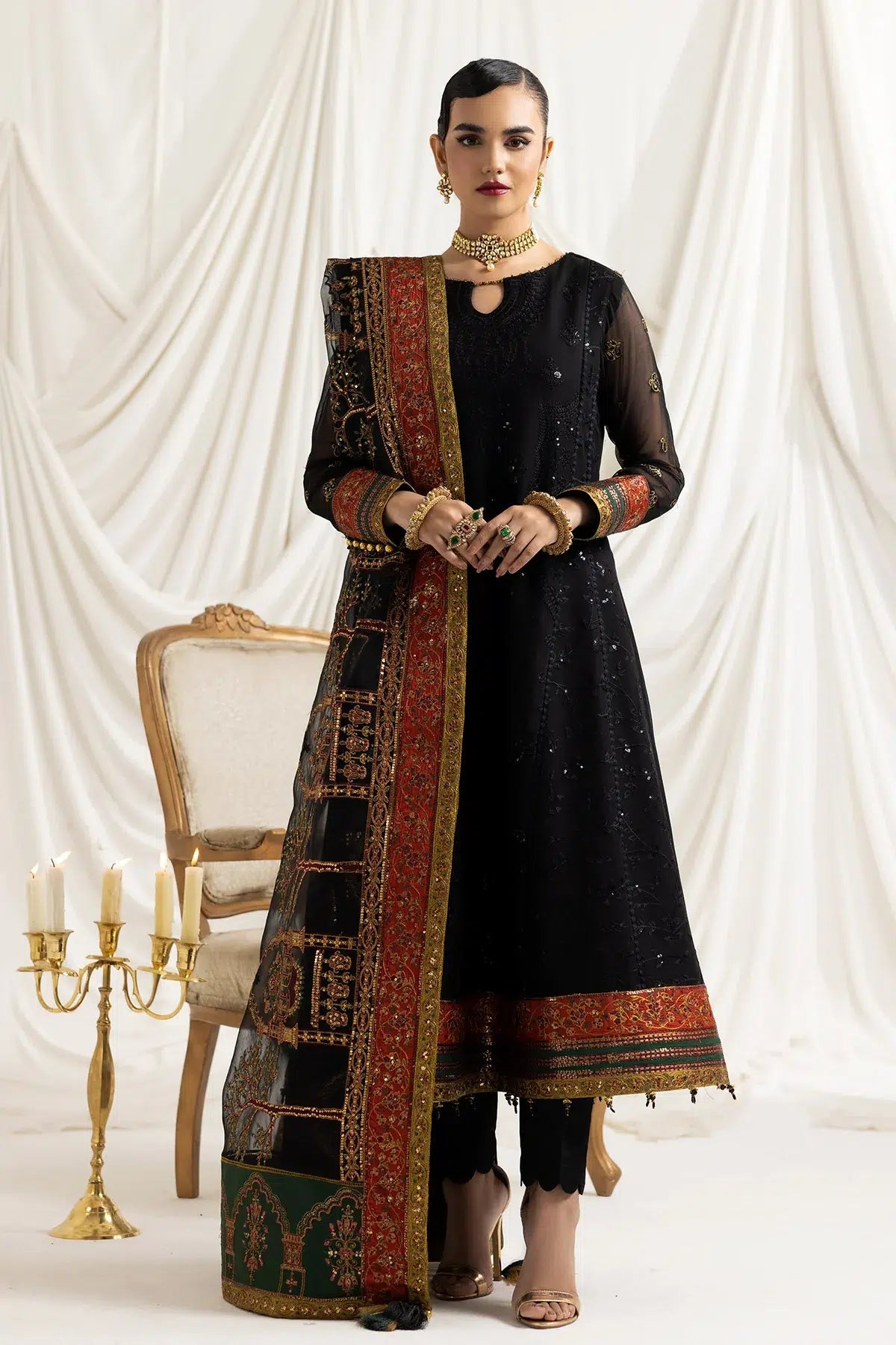 Alizeh | Formals Collection | Mehlika B (BLACK) - Pakistani Clothes - Hoorain Designer Wear