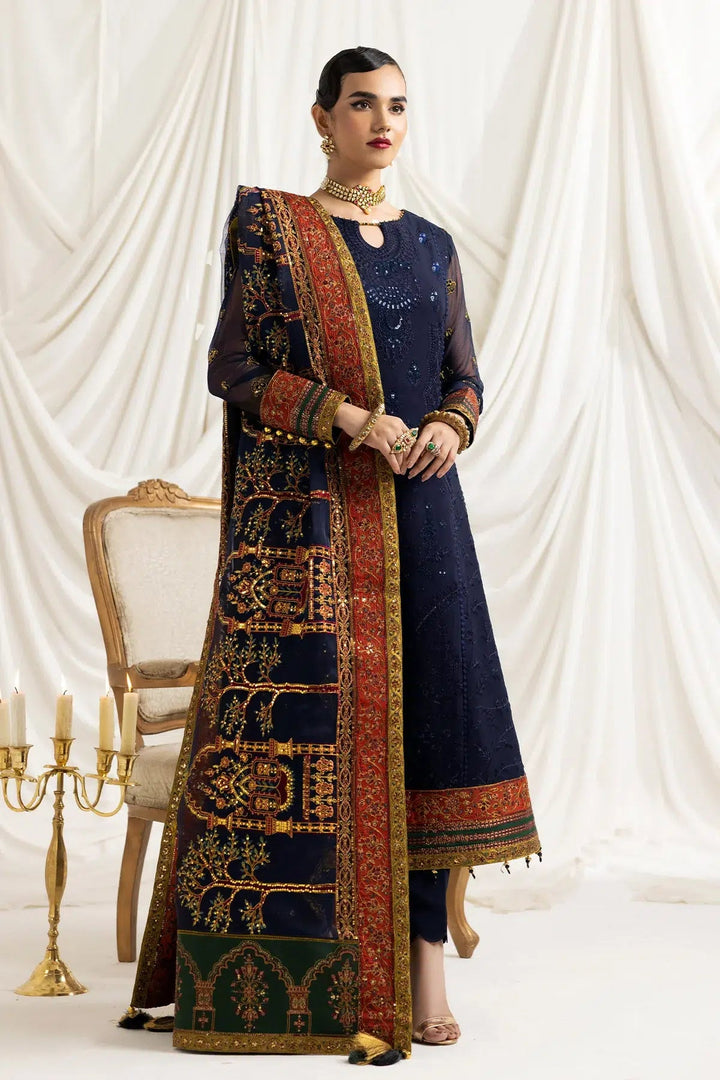 Alizeh | Formals Collection | Mehlika C (BLUE) - Pakistani Clothes - Hoorain Designer Wear