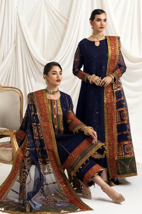 Alizeh | Formals Collection | Mehlika C (BLUE) - Pakistani Clothes - Hoorain Designer Wear