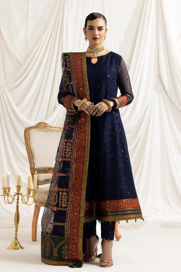 Alizeh | Formals Collection | Mehlika C (BLUE) - Pakistani Clothes - Hoorain Designer Wear