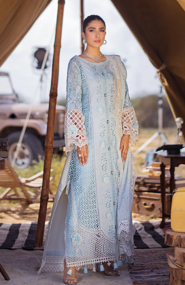 Alzohaib | Mahiymaan Luxury Lawn | MLL- Serene Skyline - Hoorain Designer Wear - Pakistani Ladies Branded Stitched Clothes in United Kingdom, United states, CA and Australia