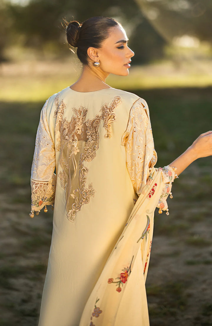 Alzohaib | Mahiymaan Luxury Lawn | MLL- Lemon Delight - Hoorain Designer Wear - Pakistani Designer Clothes for women, in United Kingdom, United states, CA and Australia