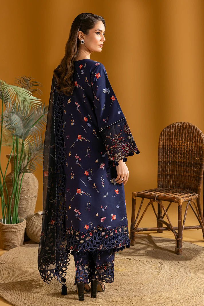 Alizeh | Maahi Embroidered Lawn | Iris - Pakistani Clothes - Hoorain Designer Wear