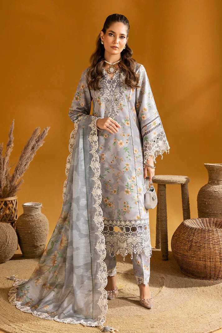 Alizeh | Maahi Embroidered Lawn | Lina - Pakistani Clothes - Hoorain Designer Wear