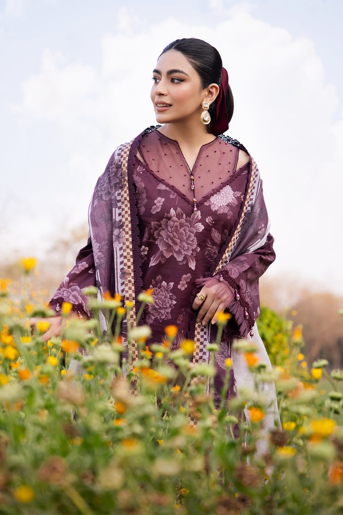 Alizeh | Sheen Lawn Prints 24 | ASTER - Pakistani Clothes - Hoorain Designer Wear