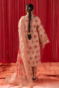 Alizeh | Sheen Lawn Prints 24 | Coral Peach - Pakistani Clothes - Hoorain Designer Wear