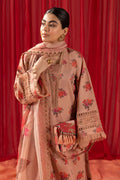 Alizeh | Sheen Lawn Prints 24 | Coral Peach - Pakistani Clothes - Hoorain Designer Wear