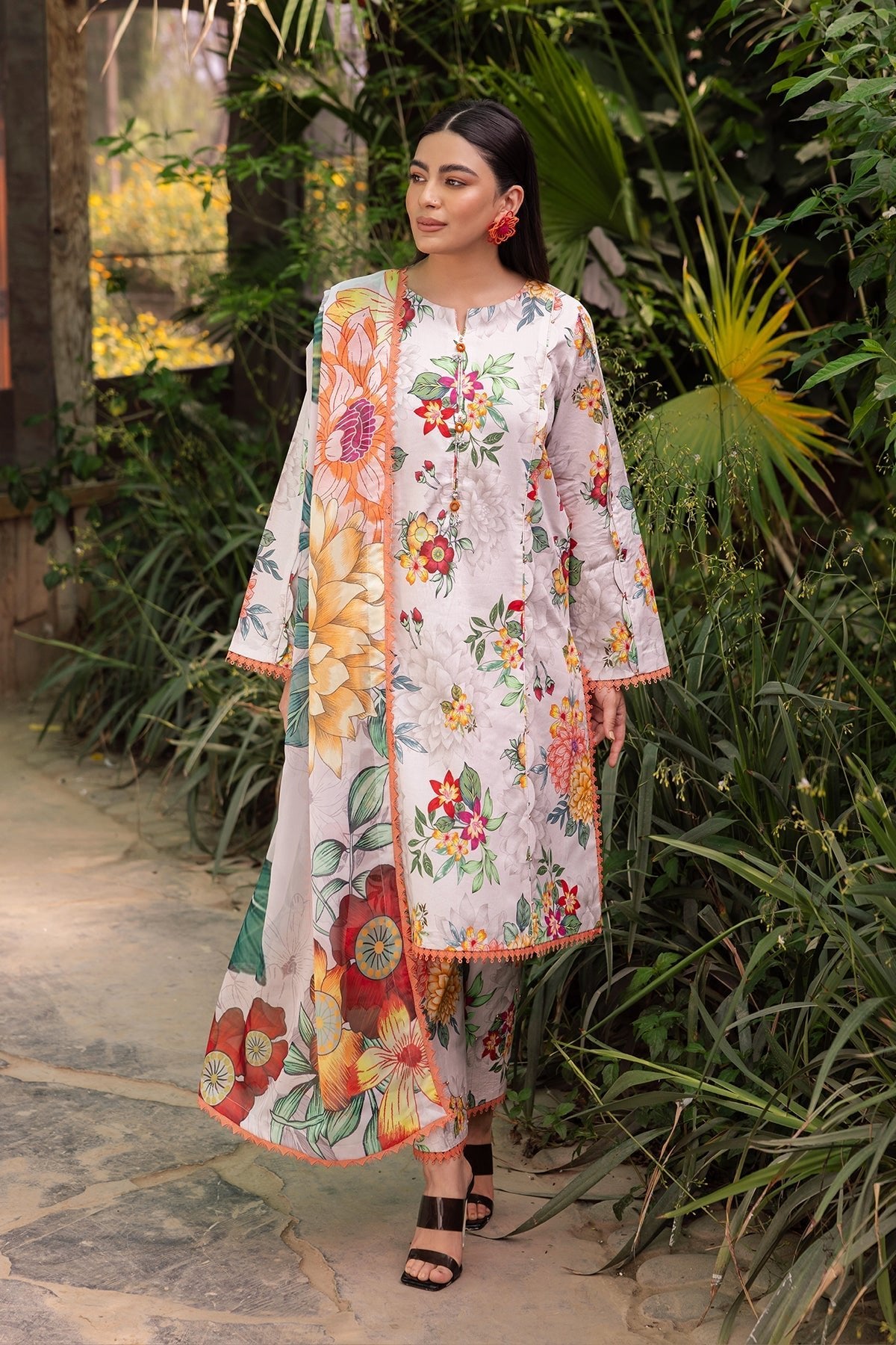 Alizeh | Sheen Lawn Prints 24 | ORCHID - Pakistani Clothes - Hoorain Designer Wear