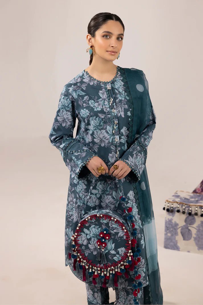 Alizeh | Sheen Lawn Prints 24 | Sea Mist - Pakistani Clothes - Hoorain Designer Wear