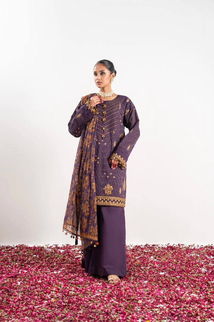 Alkaram | Festive Collection | FC - W - 13D - 23 - 3 - Purple - Pakistani Clothes - Hoorain Designer Wear