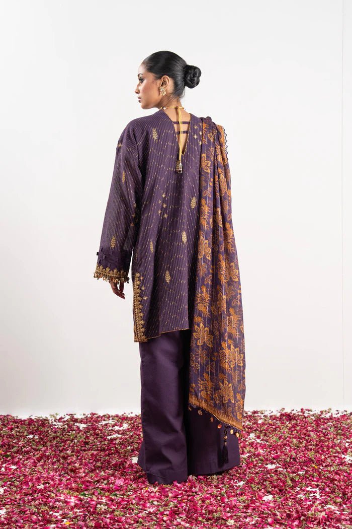 Alkaram | Festive Collection | FC - W - 13D - 23 - 3 - Purple - Pakistani Clothes - Hoorain Designer Wear