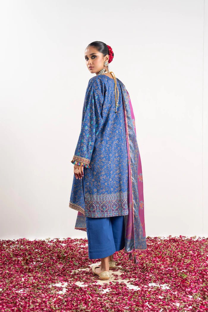 Alkaram | Festive Collection | FC - W - 22H - 23 - 3 - Royal Blue - Pakistani Clothes - Hoorain Designer Wear