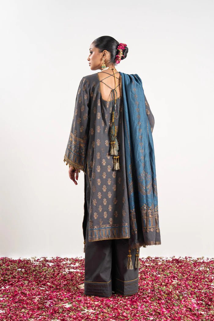 Alkaram | Festive Collection | FC - W - 2A - 23 - 3 - Grey - Pakistani Clothes - Hoorain Designer Wear