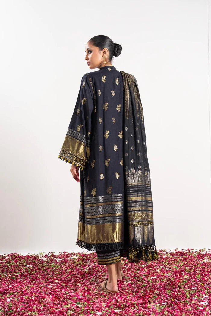 Alkaram | Festive Collection | FC - W - 4A - 23 - 3 - Black - Pakistani Clothes - Hoorain Designer Wear