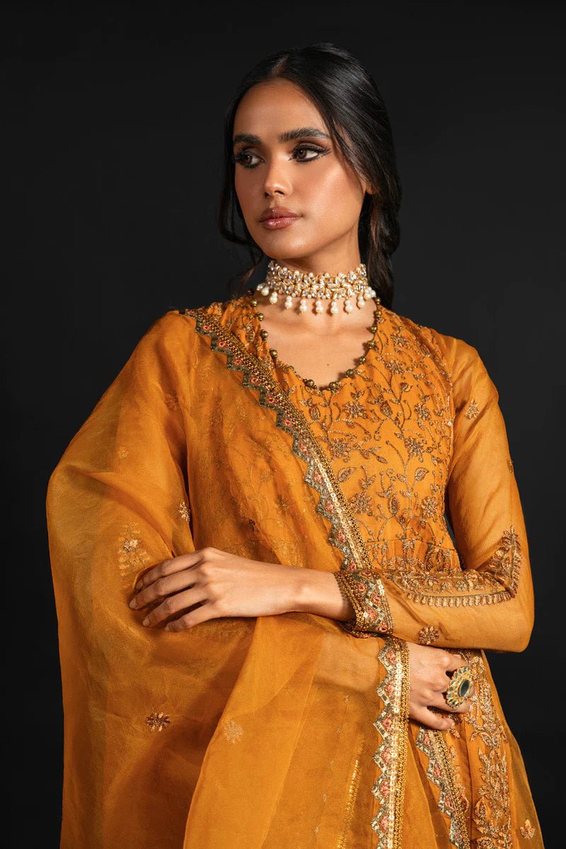 Alkaram | Heavy Formals 24 | HF - 05 - 24 - Ochre - Pakistani Clothes - Hoorain Designer Wear