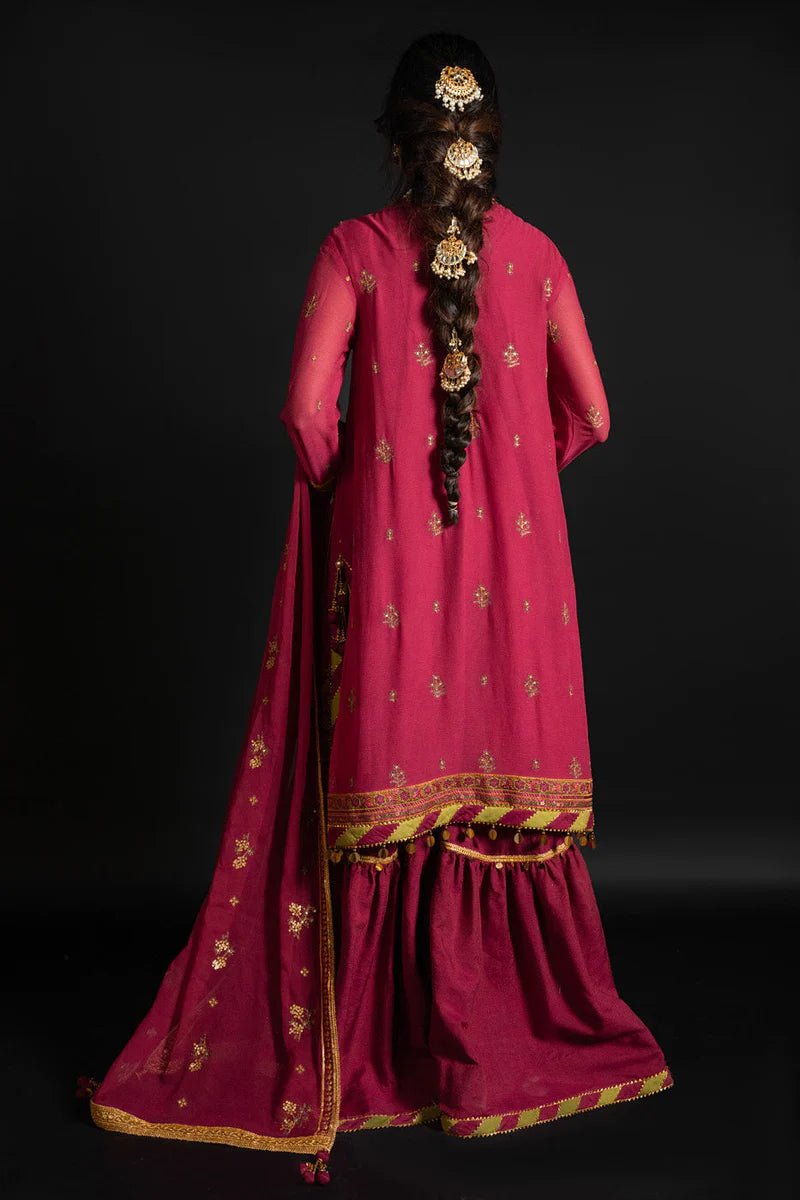 Alkaram | Heavy Formals 24 | HF - 07 - 24 - Fuchsia Pink - Pakistani Clothes - Hoorain Designer Wear