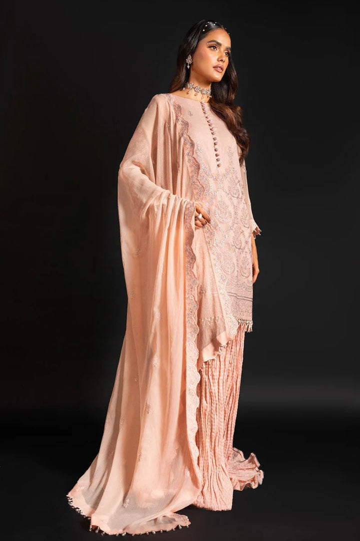 Alkaram | Heavy Formals 24 | HF - 08 - 24 - Peach - Pakistani Clothes - Hoorain Designer Wear