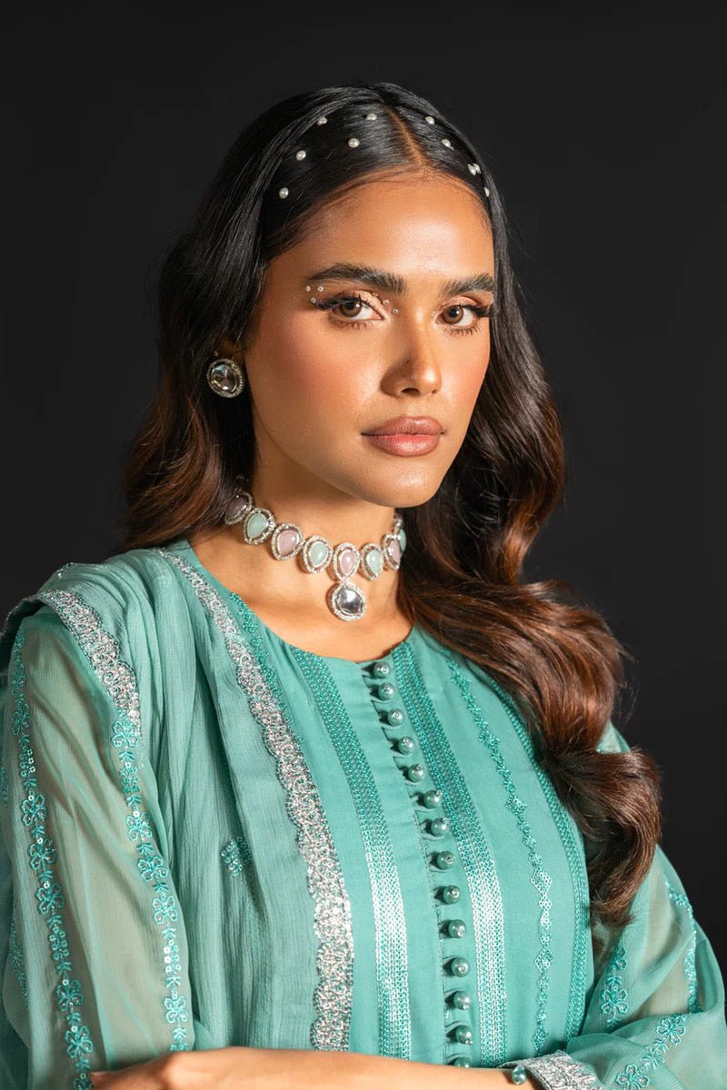 Alkaram | Heavy Formals 24 | HF - 09 - 24 - Green - Pakistani Clothes - Hoorain Designer Wear