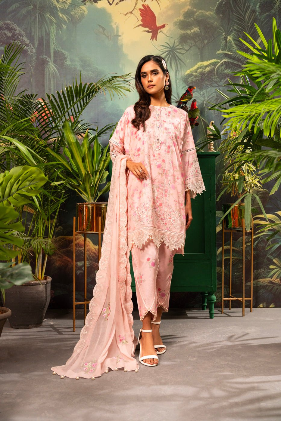 Alkaram | Luxury Lawn 24 | EC - 01 - 24 - Pakistani Clothes - Hoorain Designer Wear