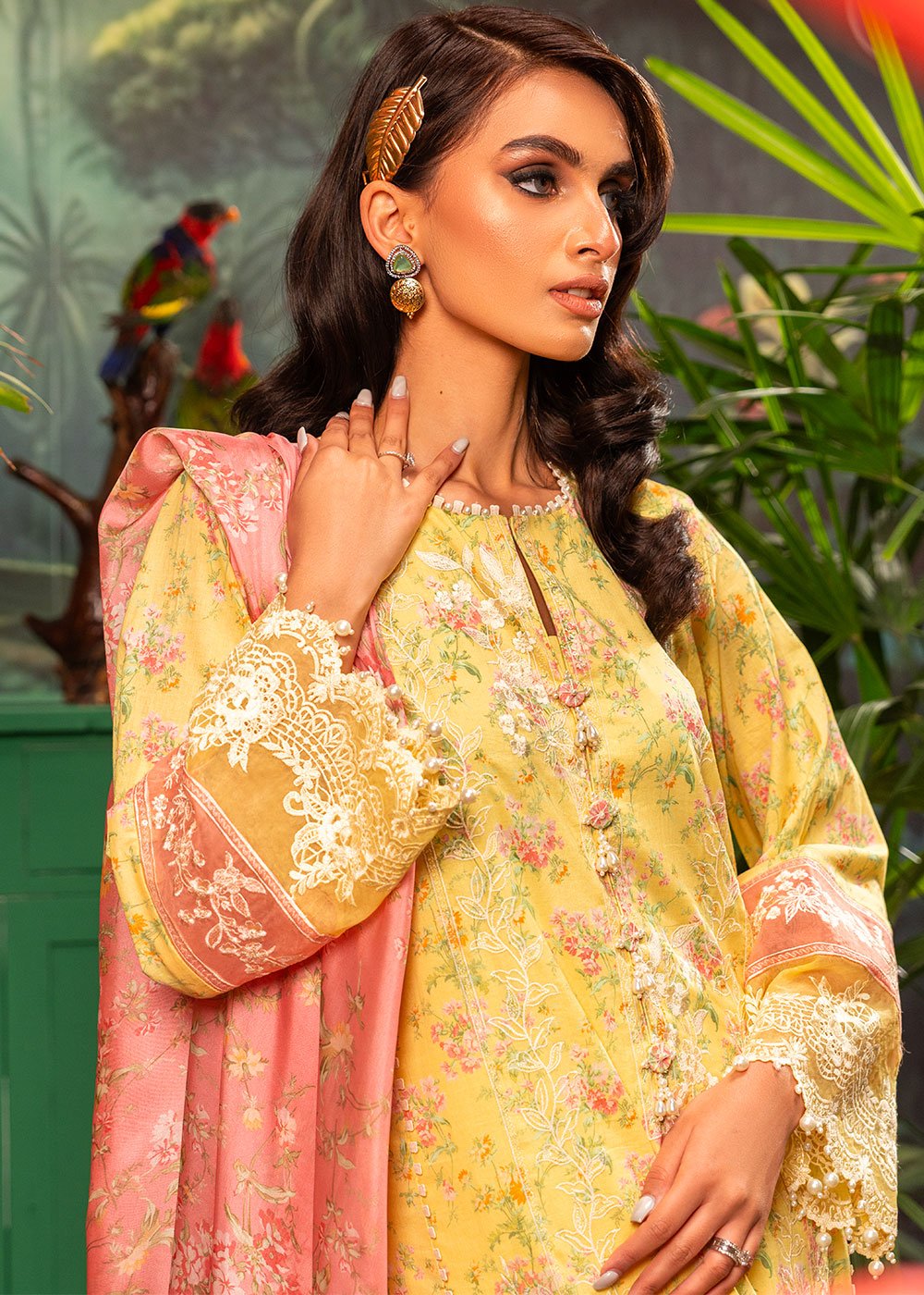 Alkaram | Luxury Lawn 24 | EC - 02 - 24 - Pakistani Clothes - Hoorain Designer Wear