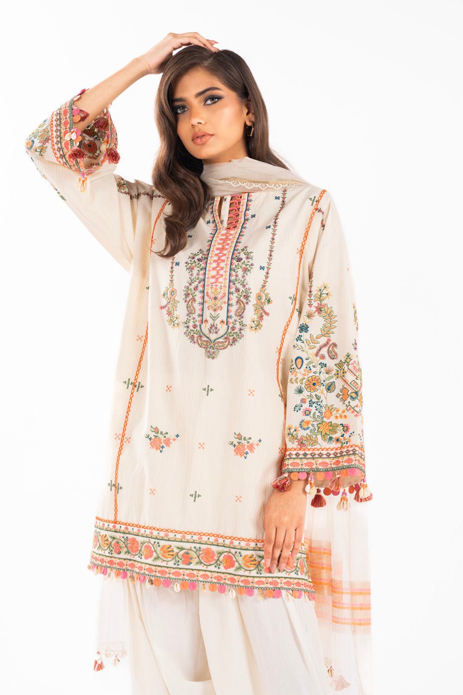 Alkaram | Luxury Lawn 24 | EC - 03 - 24 - Pakistani Clothes - Hoorain Designer Wear