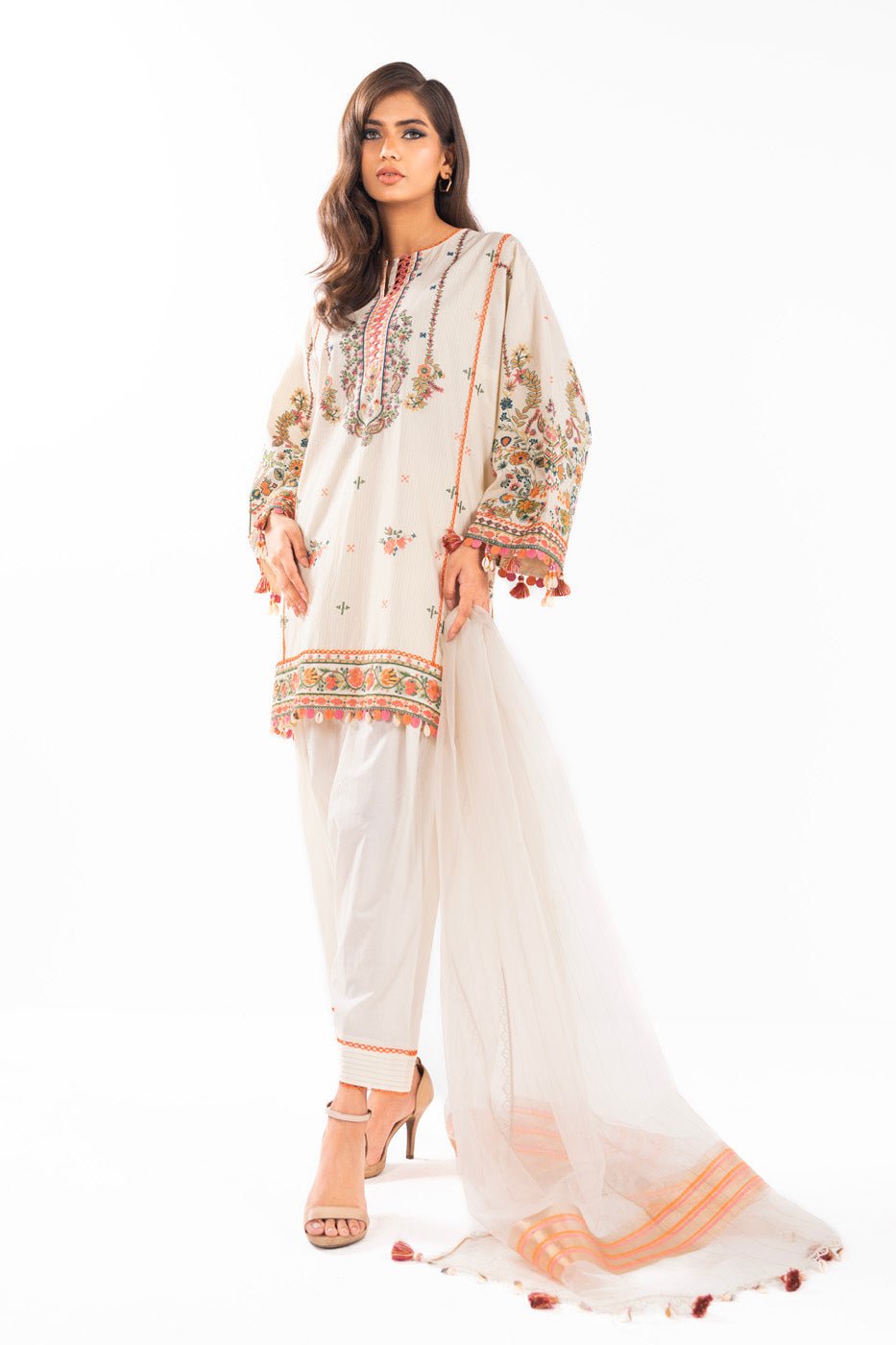 Alkaram | Luxury Lawn 24 | EC - 03 - 24 - Pakistani Clothes - Hoorain Designer Wear