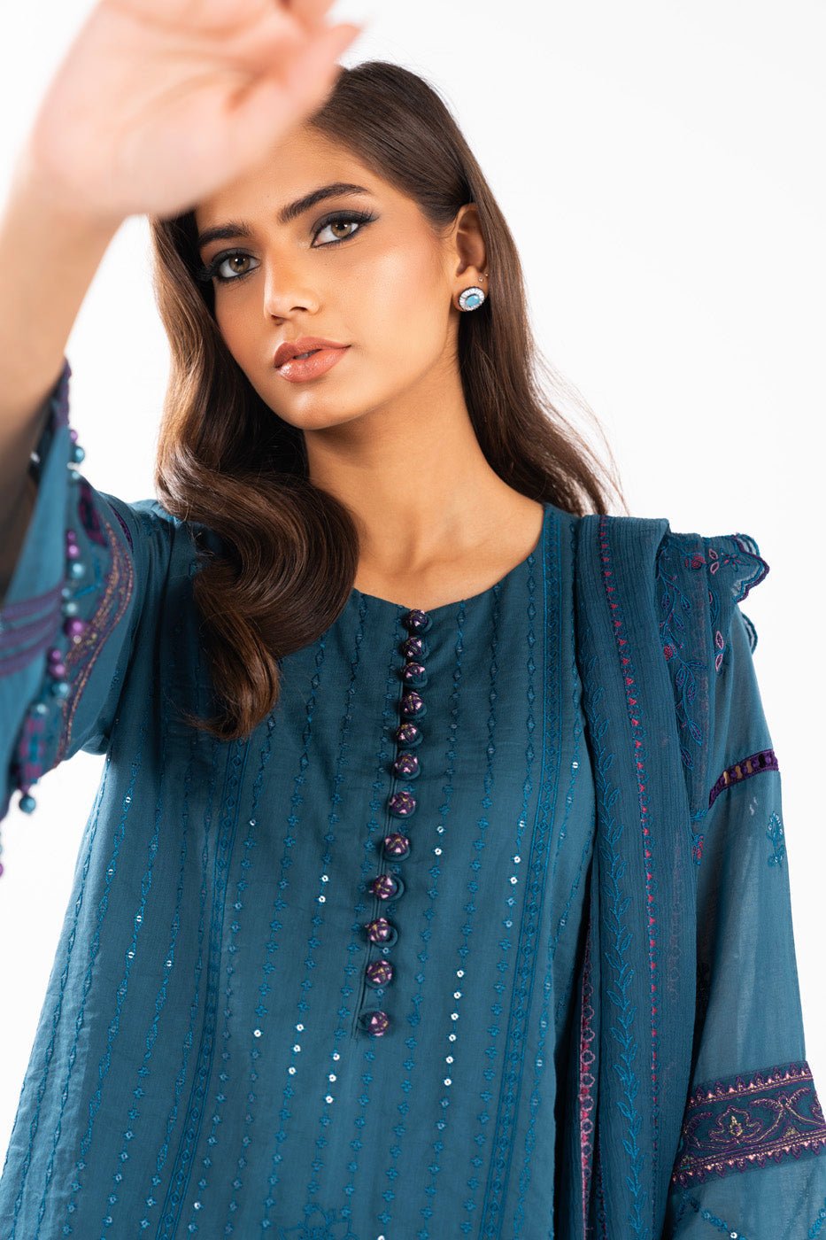 Alkaram | Luxury Lawn 24 | EC - 06 - 24 - Pakistani Clothes - Hoorain Designer Wear