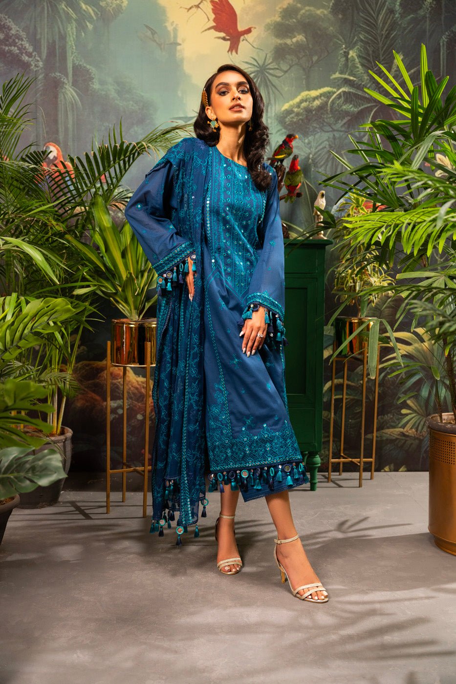 Alkaram | Luxury Lawn 24 | EC - 07 - 24 - Pakistani Clothes - Hoorain Designer Wear