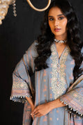 Alkaram | Spring Summer Festive 24 | Embroidered Jacquard Grey - Pakistani Clothes - Hoorain Designer Wear