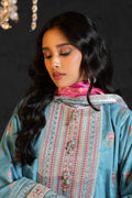 Alkaram | Spring Summer Festive 24 | Embroidered Jacquard Light Blue - Pakistani Clothes - Hoorain Designer Wear