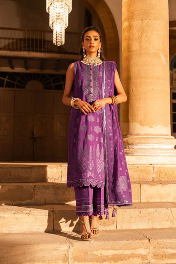 Alkaram | Spring Summer Festive 24 | Embroidered Jacquard Purple - Pakistani Clothes - Hoorain Designer Wear