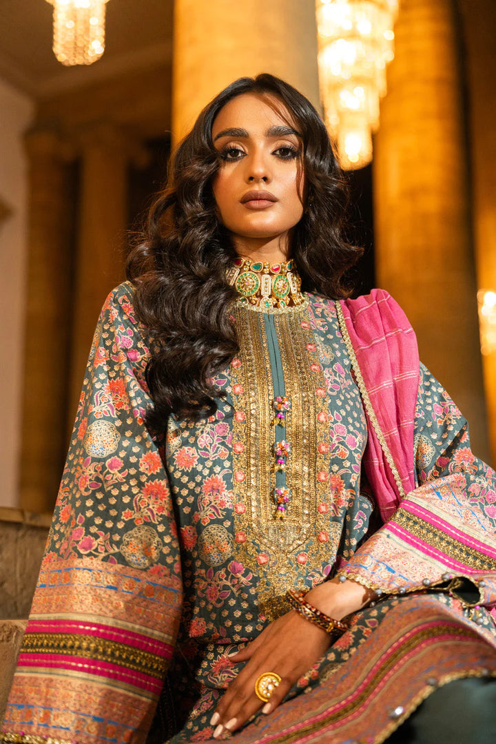 Alkaram | Spring Summer Festive 24 | Embroidered Dobby Bluish Grey - Hoorain Designer Wear - Pakistani Designer Clothes for women, in United Kingdom, United states, CA and Australia
