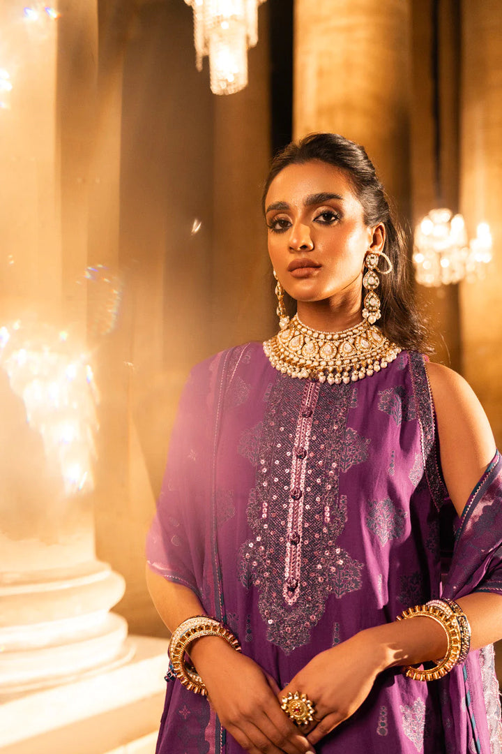 Alkaram | Spring Summer Festive 24 | Embroidered Jacquard Purple - Hoorain Designer Wear - Pakistani Ladies Branded Stitched Clothes in United Kingdom, United states, CA and Australia