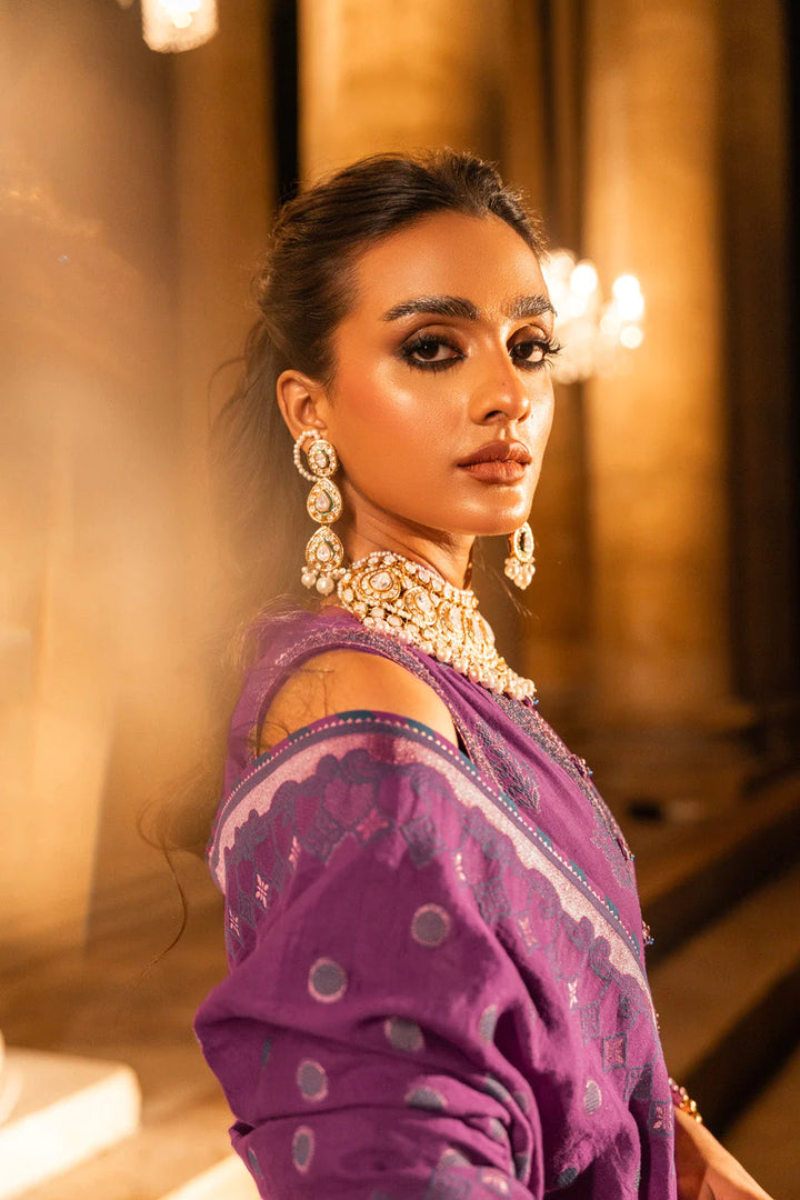 Alkaram | Spring Summer Festive 24 | Embroidered Jacquard Purple - Hoorain Designer Wear - Pakistani Ladies Branded Stitched Clothes in United Kingdom, United states, CA and Australia