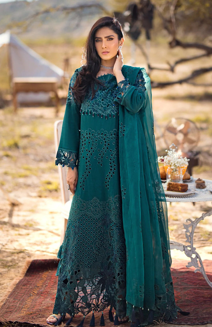 Alzohaib | Mahiymaan Luxury Lawn | MLL - Evergreen Enchantment - Pakistani Clothes - Hoorain Designer Wear