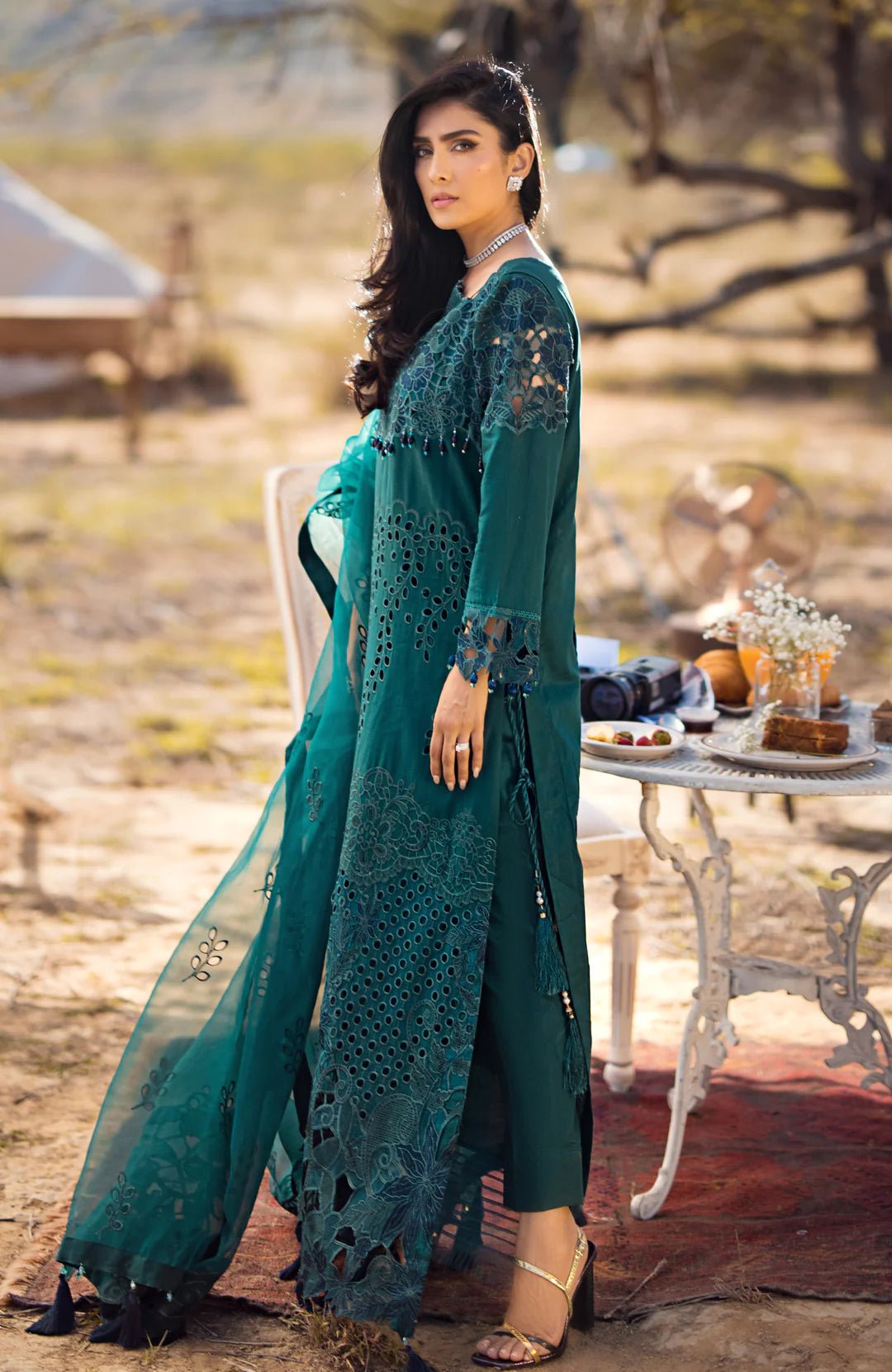 Alzohaib | Mahiymaan Luxury Lawn | MLL - Evergreen Enchantment - Pakistani Clothes - Hoorain Designer Wear