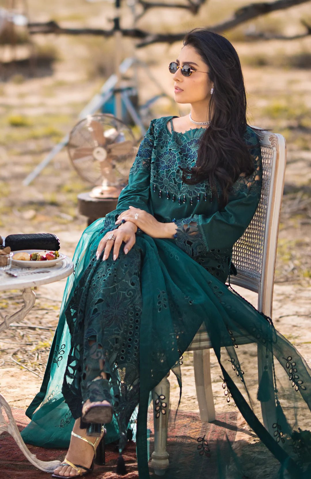 Alzohaib | Mahiymaan Luxury Lawn | MLL - Evergreen Enchantment - Pakistani Clothes - Hoorain Designer Wear