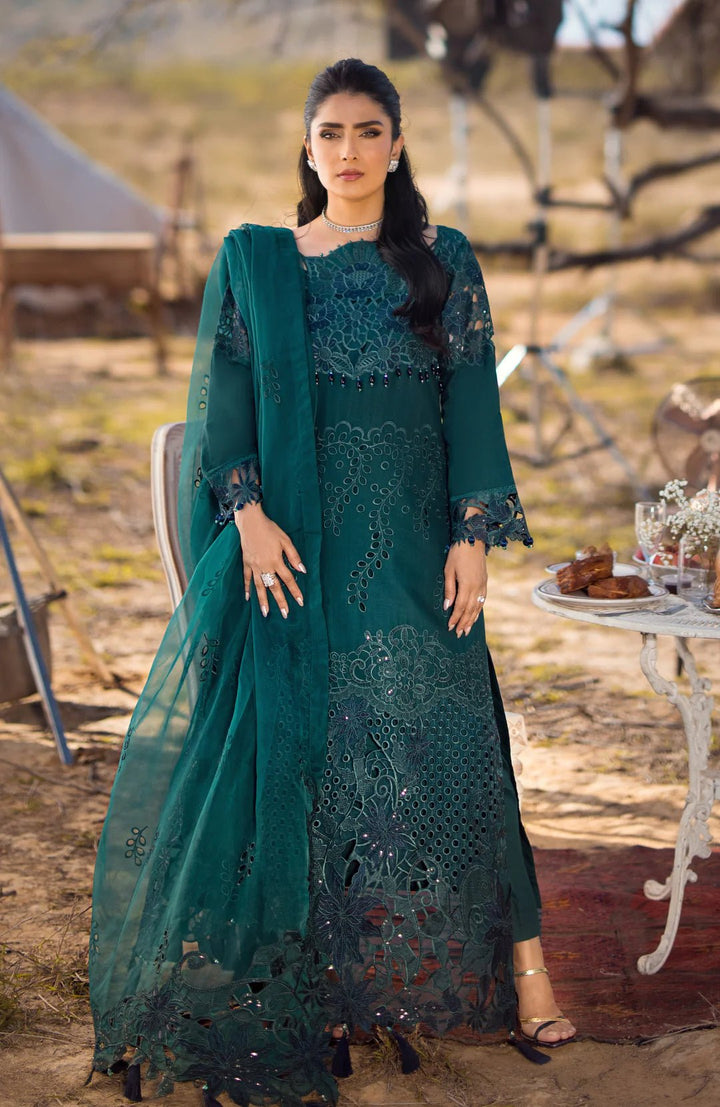 Alzohaib | Mahiymaan Luxury Lawn | MLL - Evergreen Enchantment - Pakistani Clothes - Hoorain Designer Wear