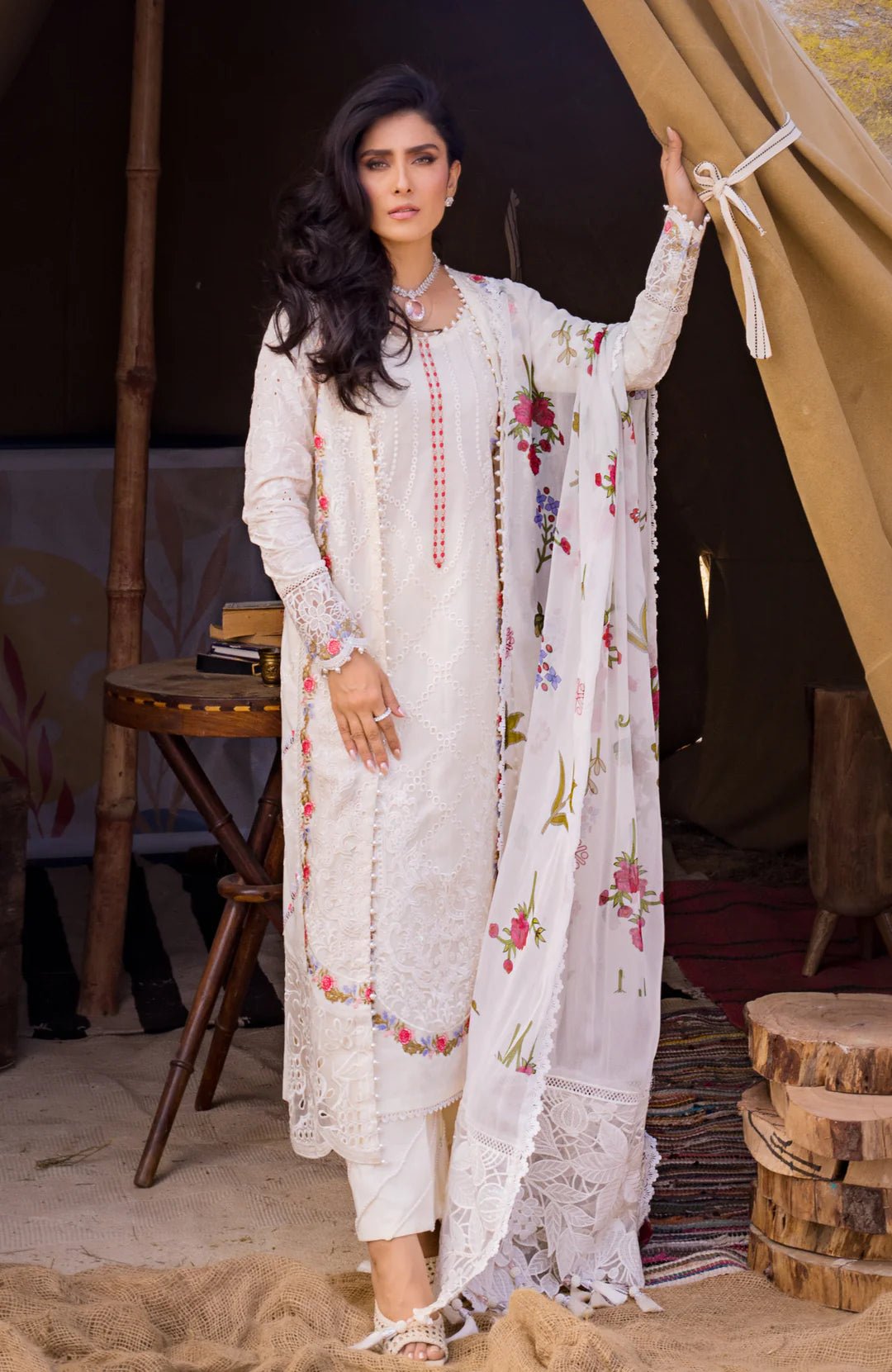 Alzohaib | Mahiymaan Luxury Lawn | MLL - Pristine Flair - Pakistani Clothes - Hoorain Designer Wear