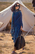 Alzohaib | Mahiymaan Luxury Lawn | MLL - Sapphire Shadow - Pakistani Clothes - Hoorain Designer Wear