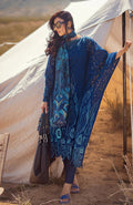 Alzohaib | Mahiymaan Luxury Lawn | MLL - Sapphire Shadow - Pakistani Clothes - Hoorain Designer Wear