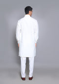 Pakistani Menswear | Amir Adnan - Basic Cotton Silk Cloud Dancer Slim Fit Embroidered Suit - Pakistani Clothes for women, in United Kingdom and United States