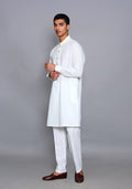 Pakistani Menswear | Amir Adnan - Basic Cotton Silk Cloud Dancer Slim Fit Embroidered Suit - Pakistani Clothes for women, in United Kingdom and United States